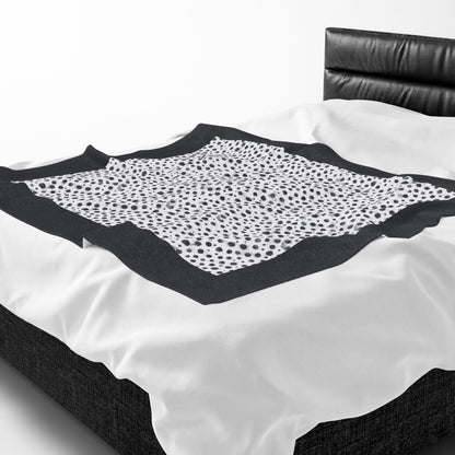 Dalmatian Black Spots Velveteen Plush Blanket