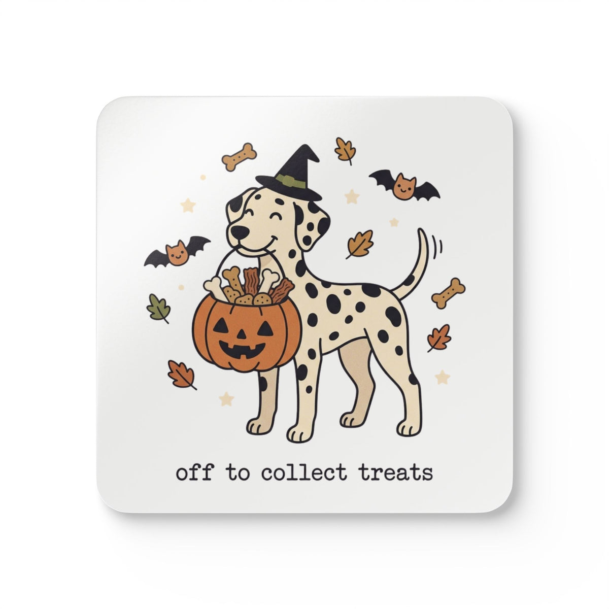 Off To Collect Treats - Corkwood Coaster Set