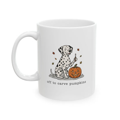 Off To Carve Pumpkins -  Ceramic Mug 11oz