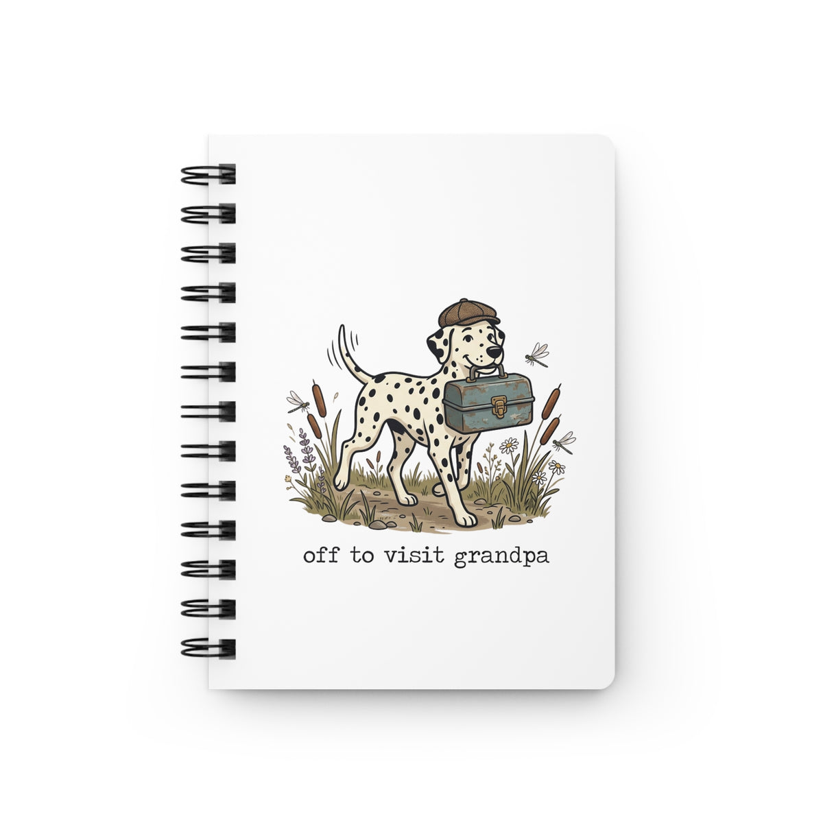 Off To Visit Grandpa - Spiral Journal - White