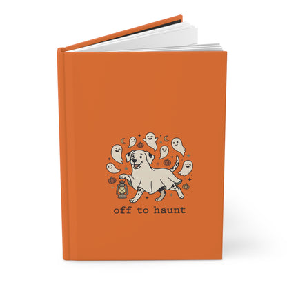 Off To Haunt - Hardcover Journal - Orange