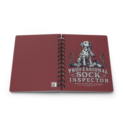 Professional Sock Inspector - Spiral Journal - Chili white