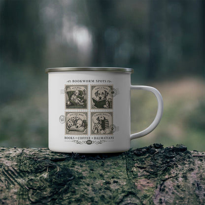 Bookworm Spots - Enamel Mug 12oz