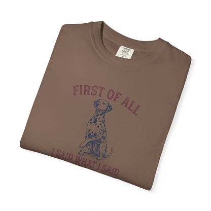 First of All I Said What I Said - Comfort Color 1717 T-Shirt