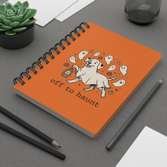 Off To Haunt - Spiral Journal - Orange