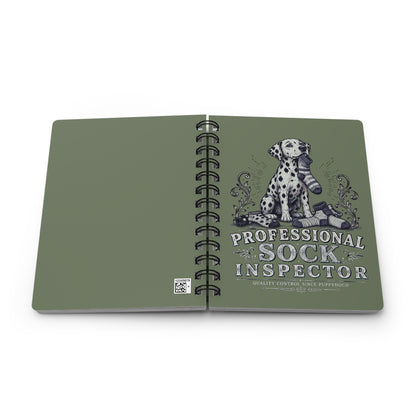 Professional Sock Inspector - Spiral Journal - Moos white
