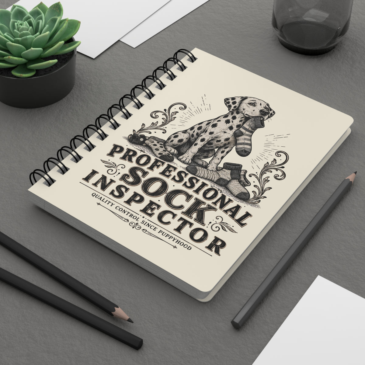 Professional Sock Inspector - Spiral Journal - Ivory