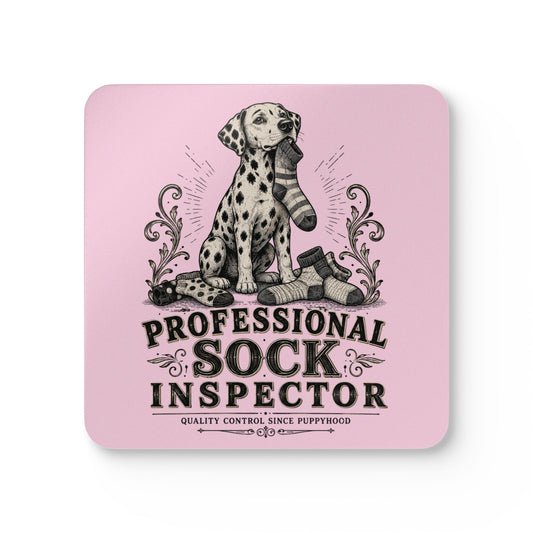 Professional Sock Inspector - Corkwood Coaster Set - Blossom