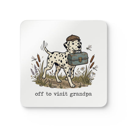 Off To Visit Grandpa - Corkwood Coaster Set