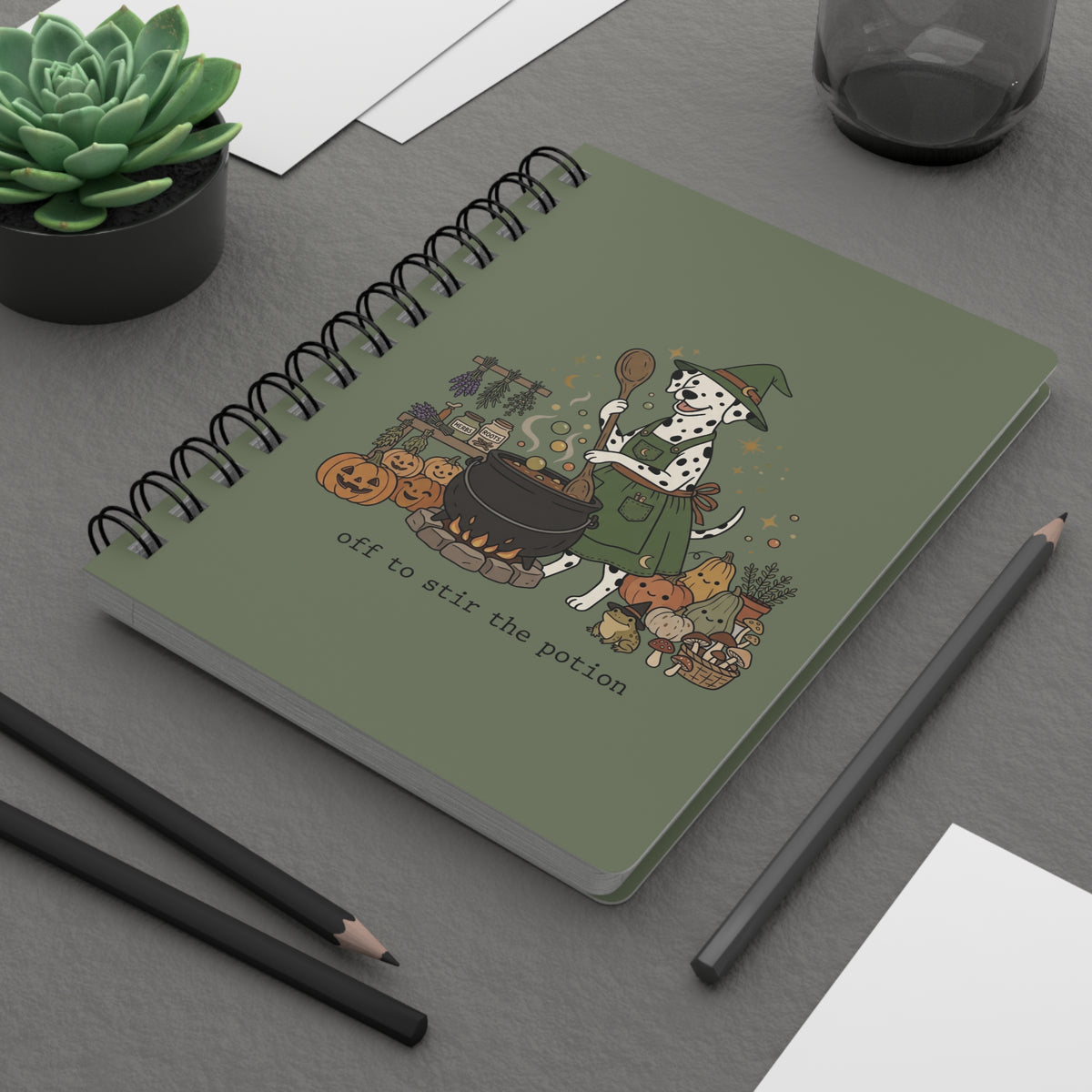 Off To Stir The Potion - Spiral Journal - Moos