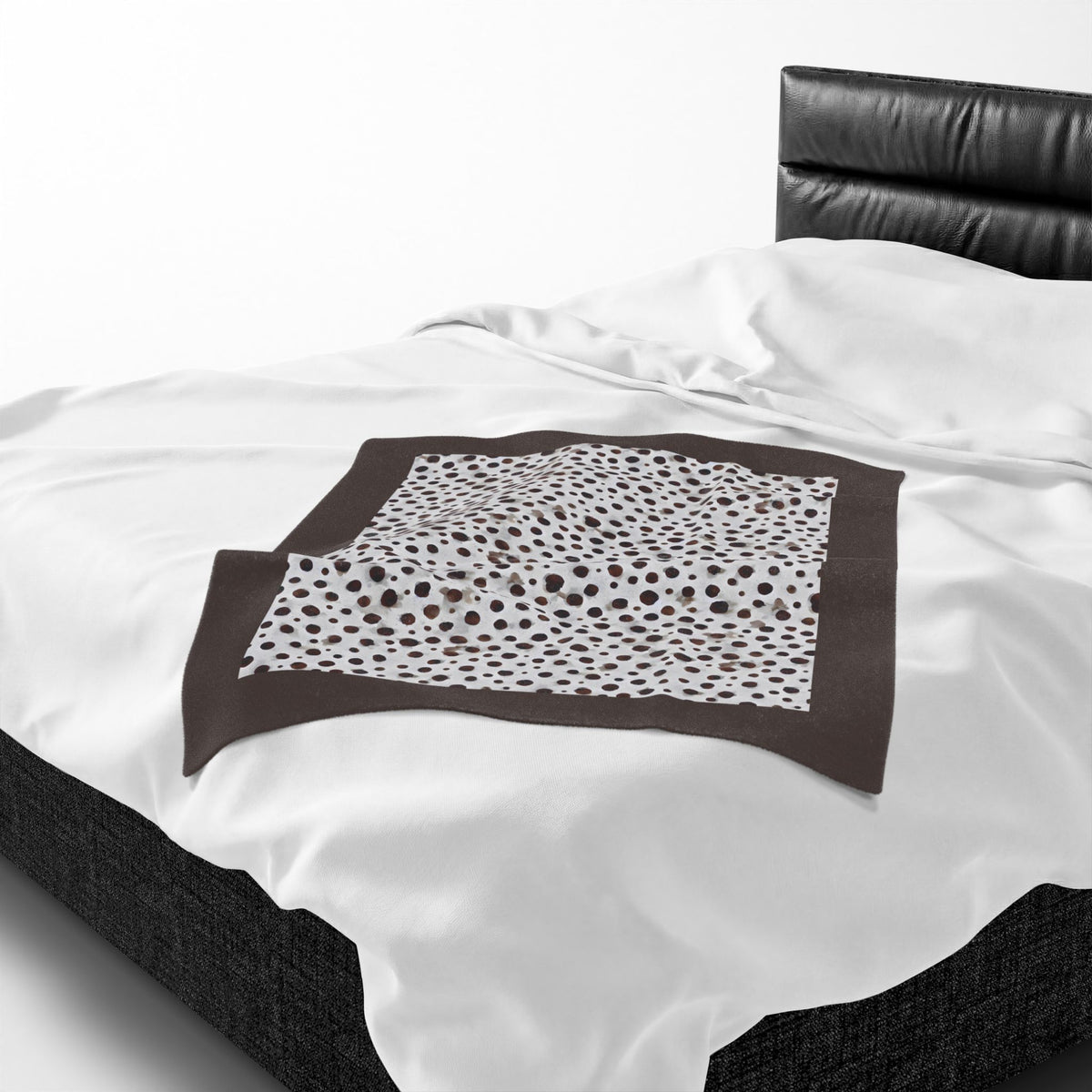 Dalmatian Liver Brown Spots Velveteen Plush Blanket