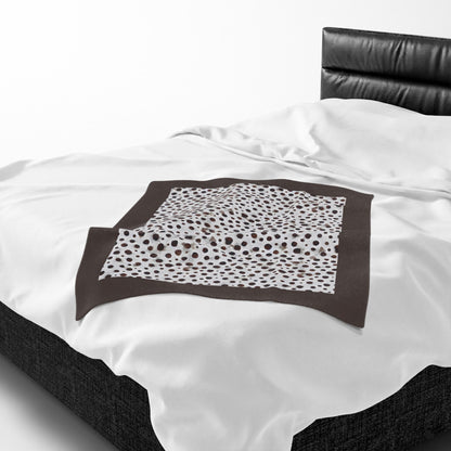Dalmatian Liver Brown Spots Velveteen Plush Blanket