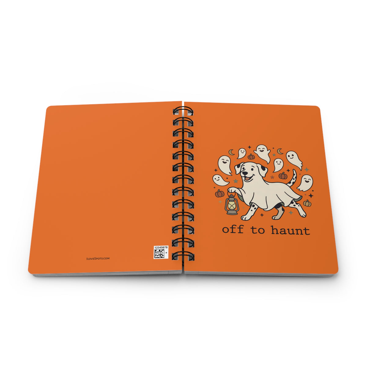 Off To Haunt - Spiral Journal - Orange