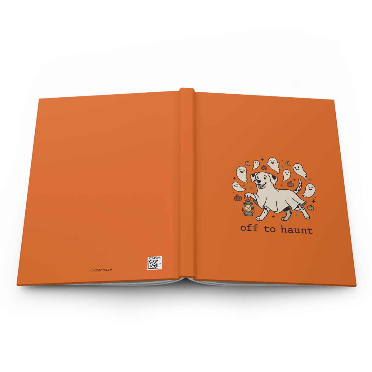 Off To Haunt - Hardcover Journal - Orange