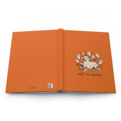 Off To Haunt - Hardcover Journal - Orange