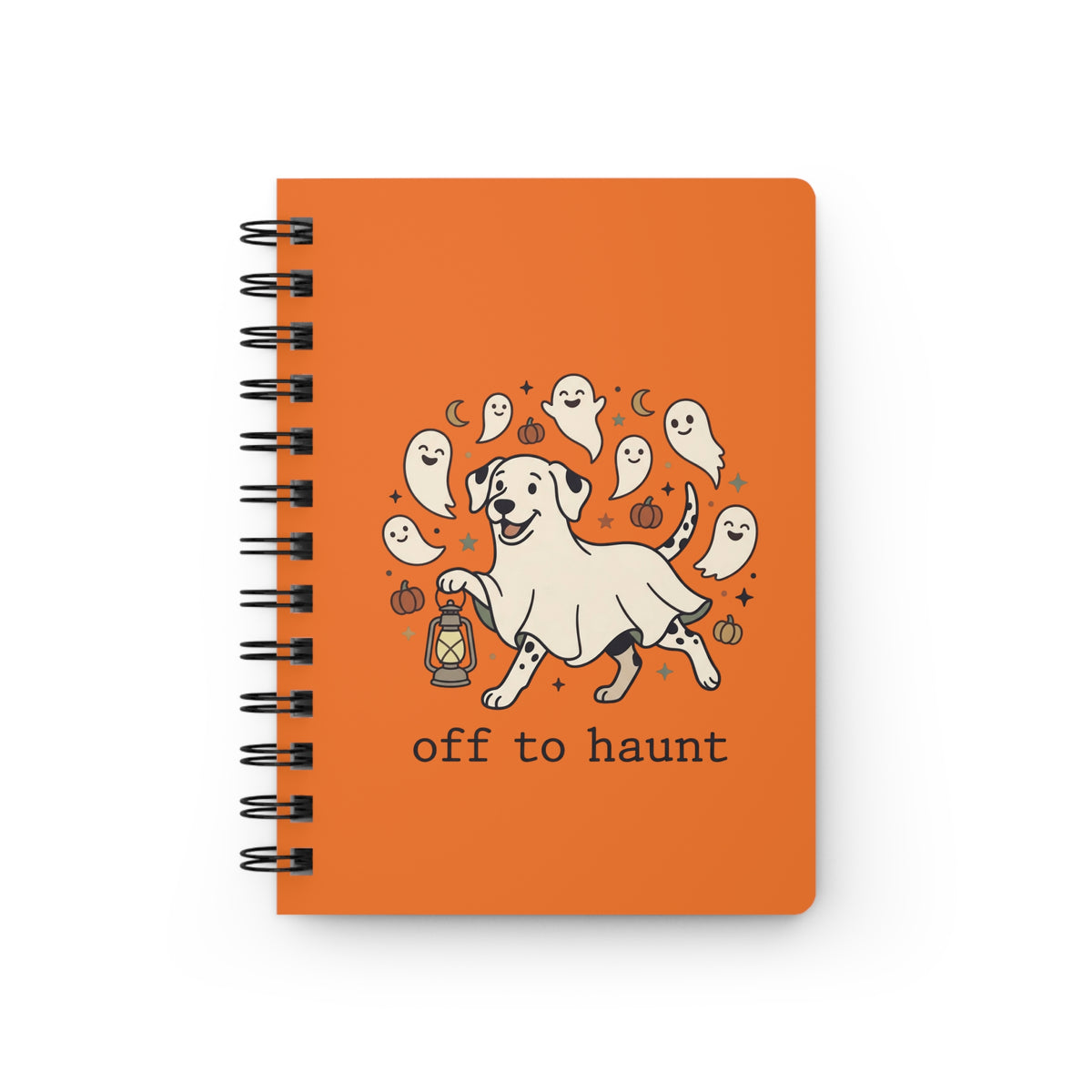Off To Haunt - Spiral Journal - Orange