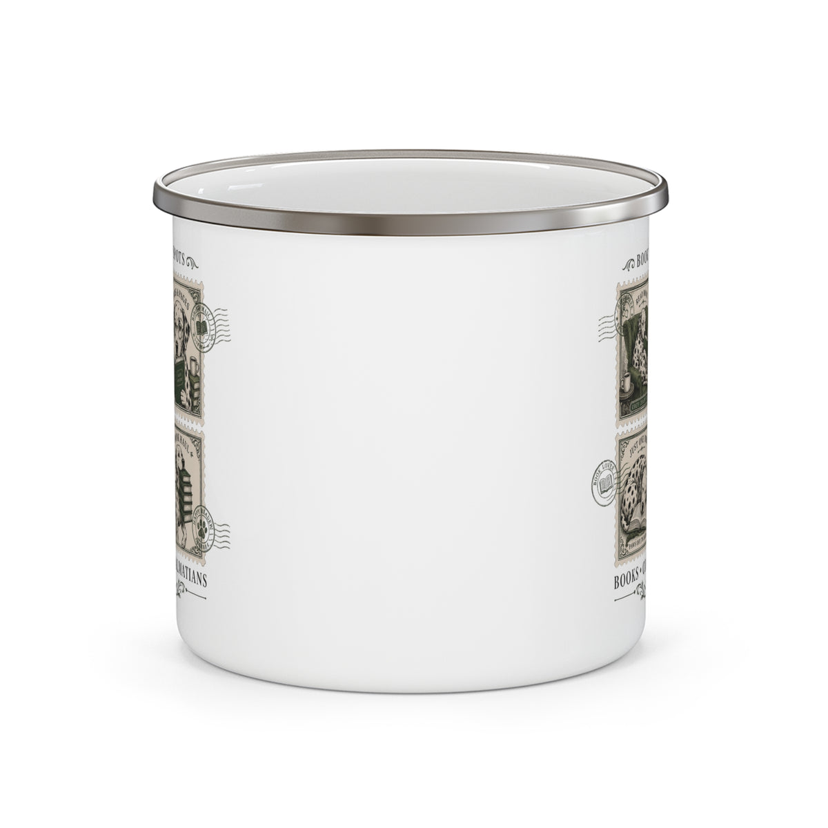 Bookworm Spots - Enamel Mug 12oz