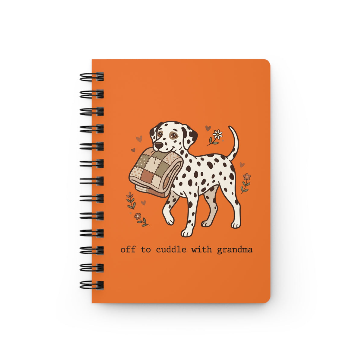 Off To Cuddle Grandma - Spiral Journal - Orange