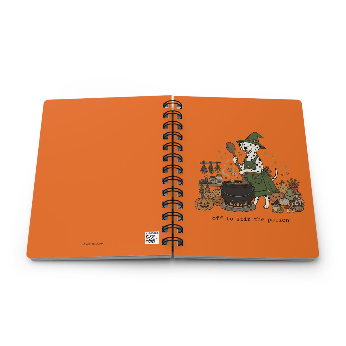 Off To Stir The Potion - Spiral Journal - Orange