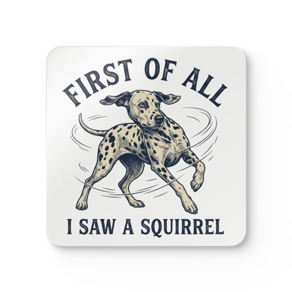 First of All I Saw A Squirrel - Corkwood Coaster Set