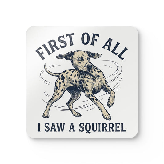 First of All I Saw A Squirrel - Corkwood Coaster Set