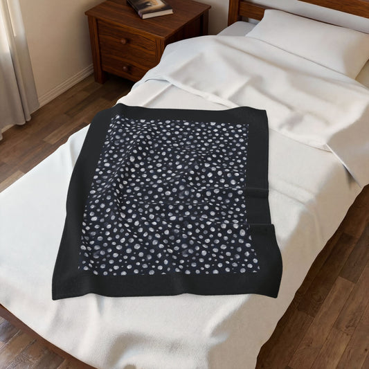 Dalmatian White Spots Velveteen Plush Blanket