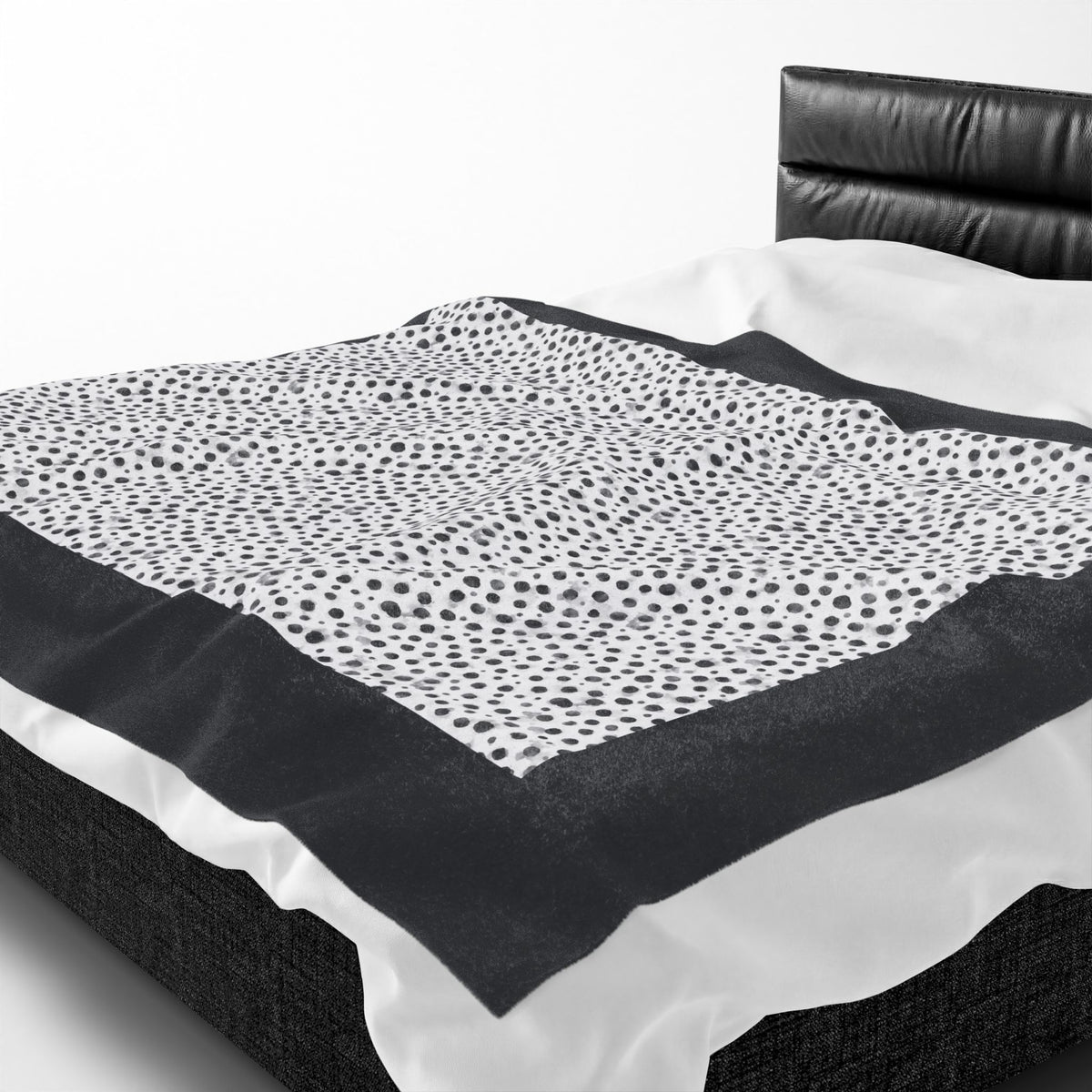 Dalmatian Black Spots Velveteen Plush Blanket