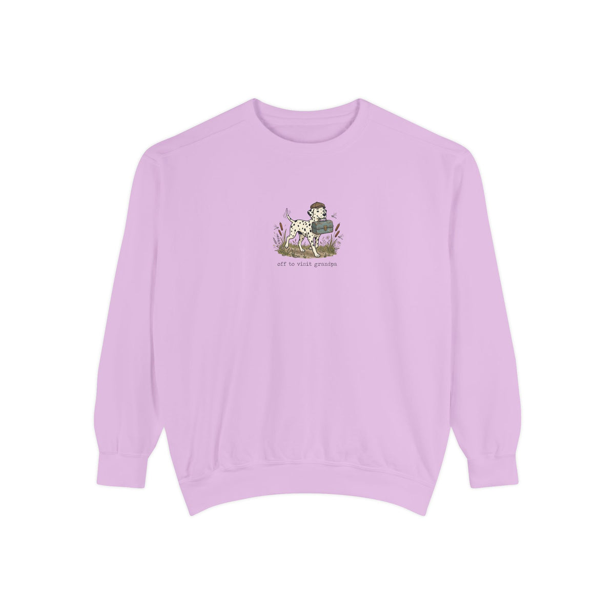 Off To Visit Grandpa - Comfort Colors 1566 Crewneck Sweatshirt
