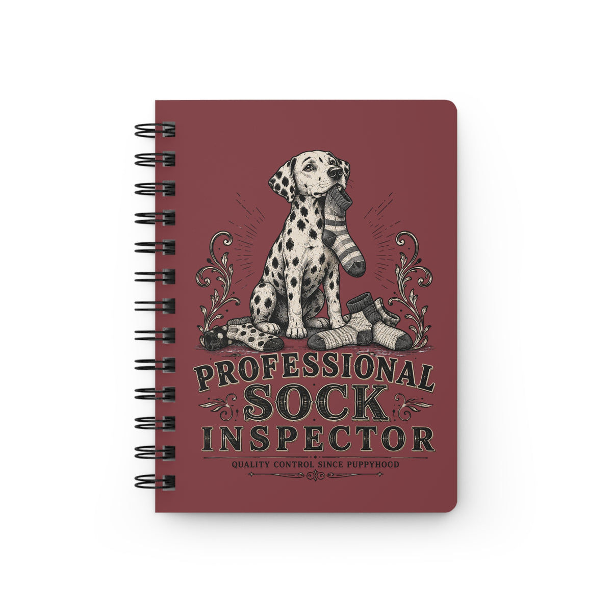 Professional Sock Inspector - Spiral Journal - Chili
