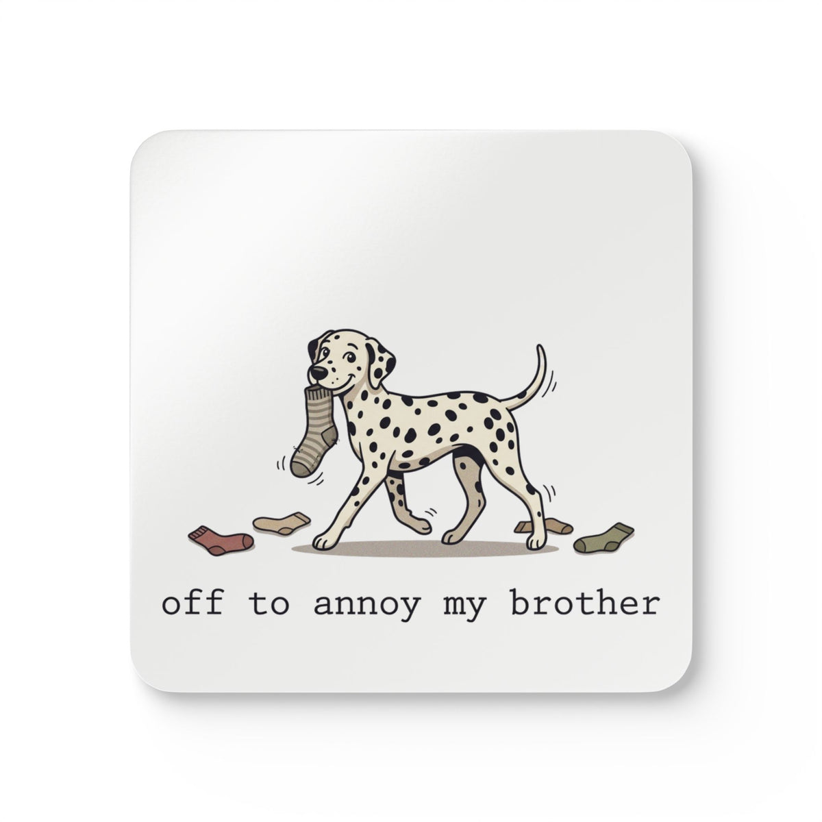 Off To Annoy My Brother - Corkwood Coaster Set