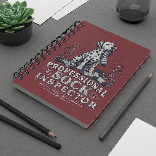 Professional Sock Inspector - Spiral Journal - Chili white