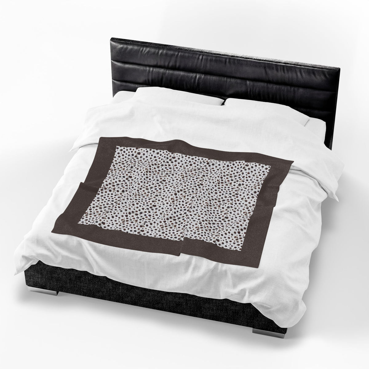 Dalmatian Liver Brown Spots Velveteen Plush Blanket