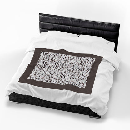 Dalmatian Liver Brown Spots Velveteen Plush Blanket