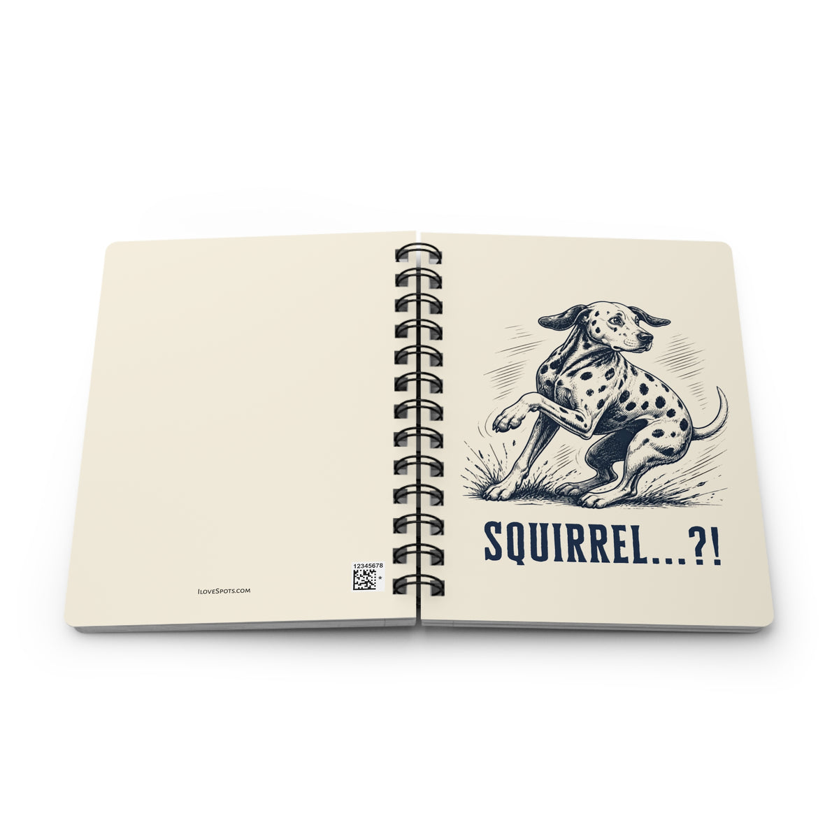 Squirrel Alarm - Spiral Journal - Ivory