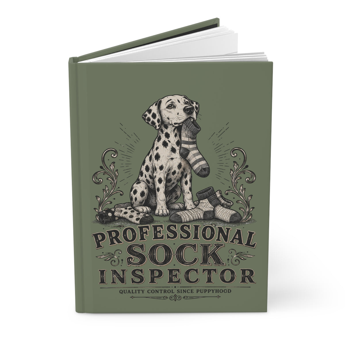 Professional Sock Inspector - Hardcover Journal - Moos