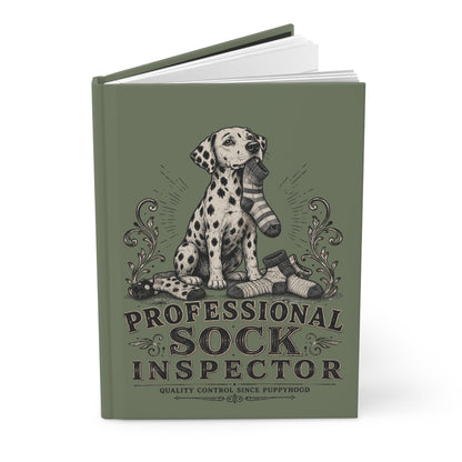 Professional Sock Inspector - Hardcover Journal - Moos