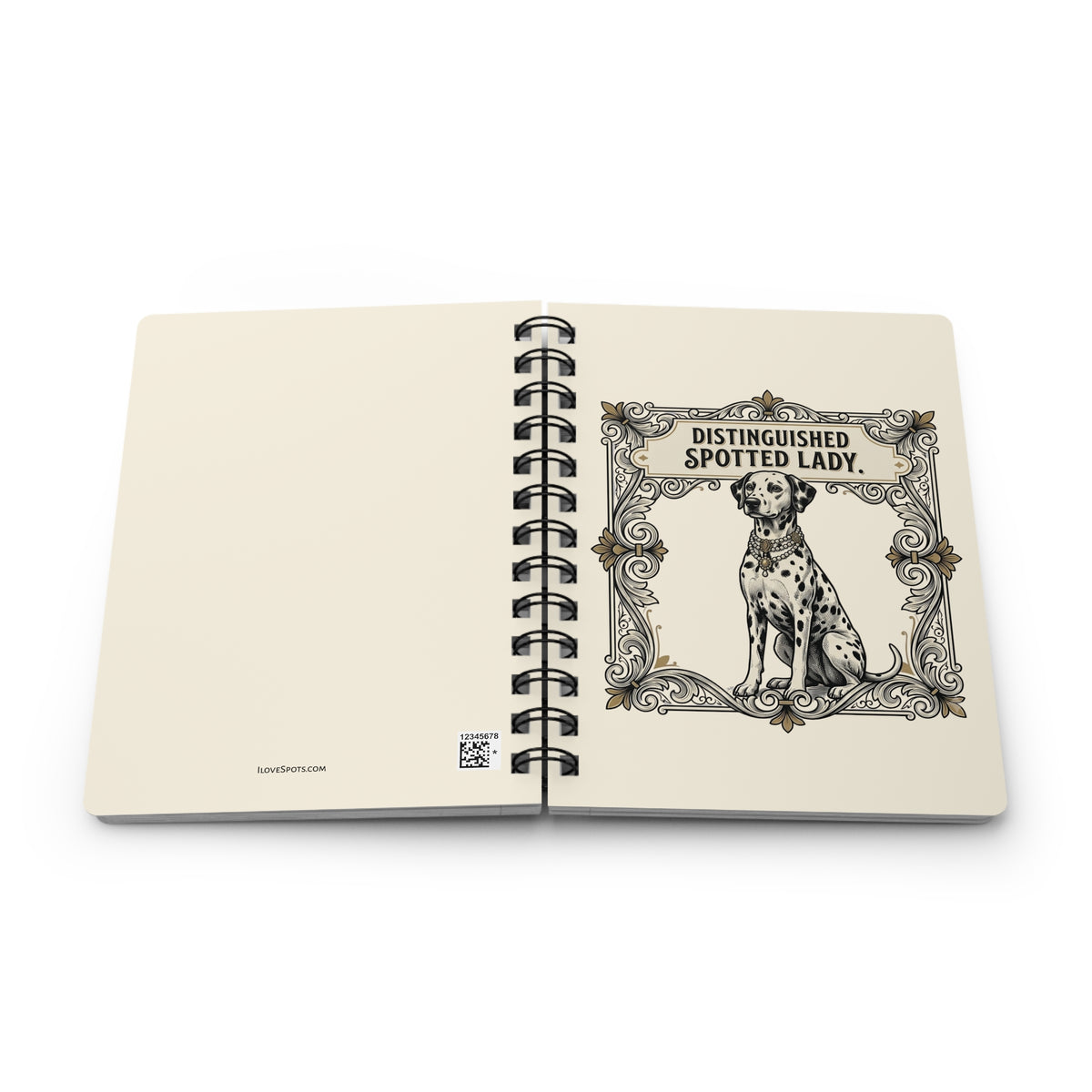 Distinguished Spotted Lady - Spiral Journal - Ivory