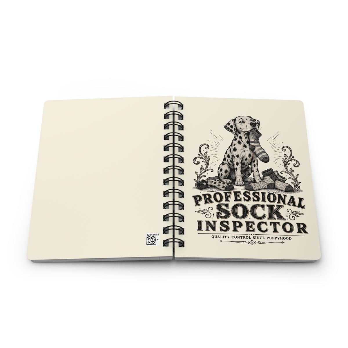 Professional Sock Inspector - Spiral Journal - Ivory