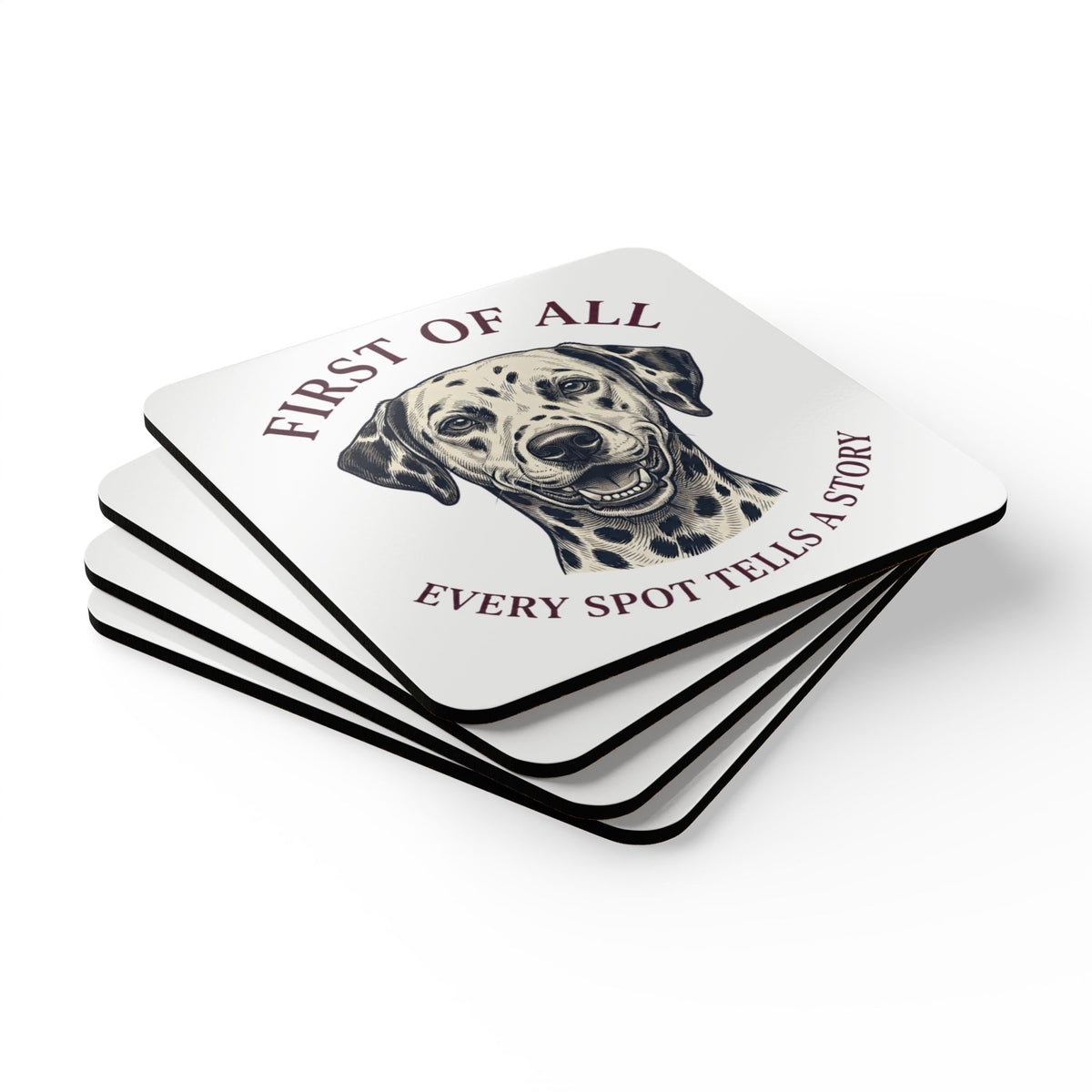 First of All Every Spot Tells A Story - Corkwood Coaster Set