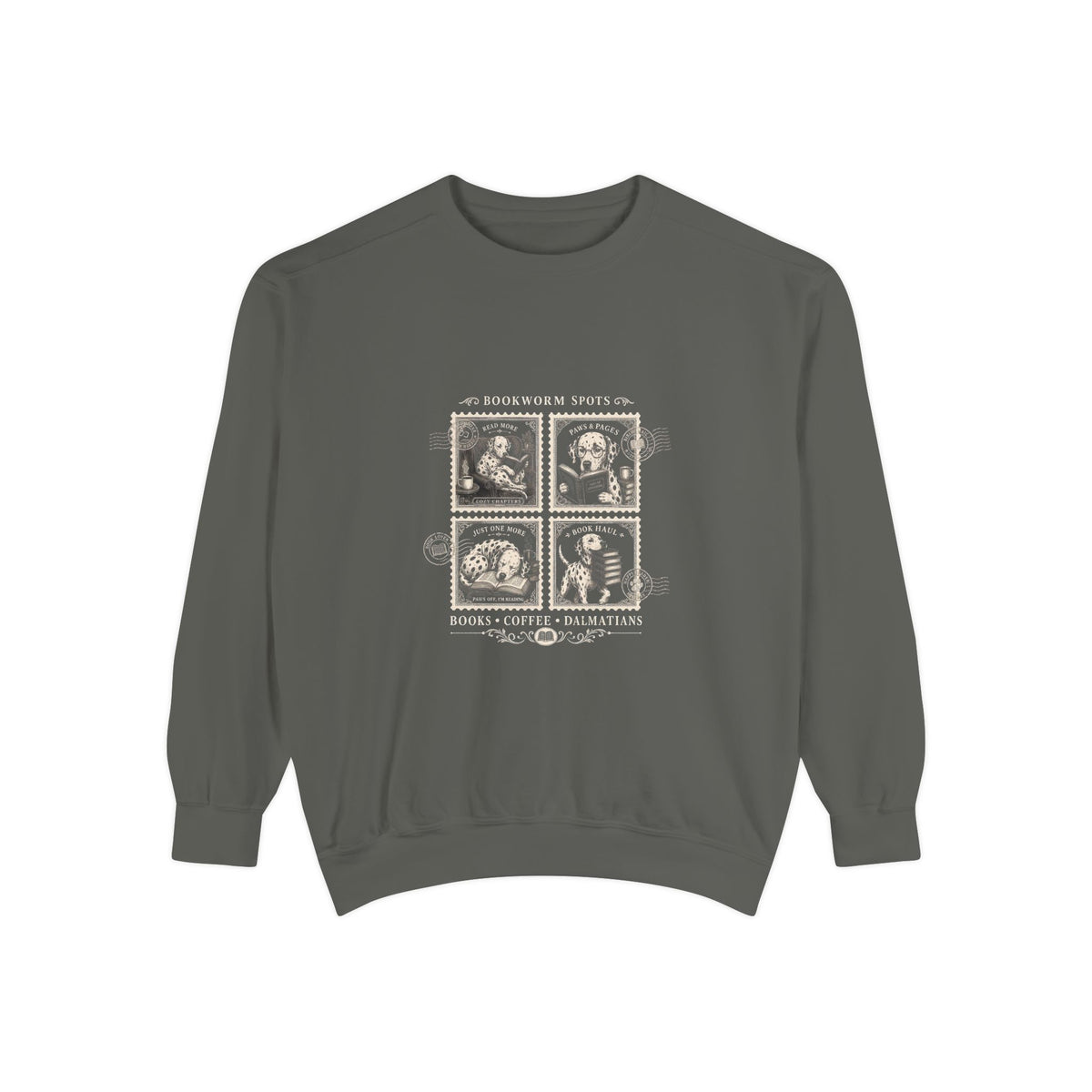 Bookworm Spots - Comfort Colors 1566 Crewneck Sweatshirt