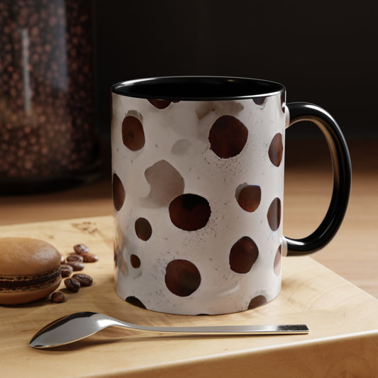01 Liver Brown Dots Accent Mug