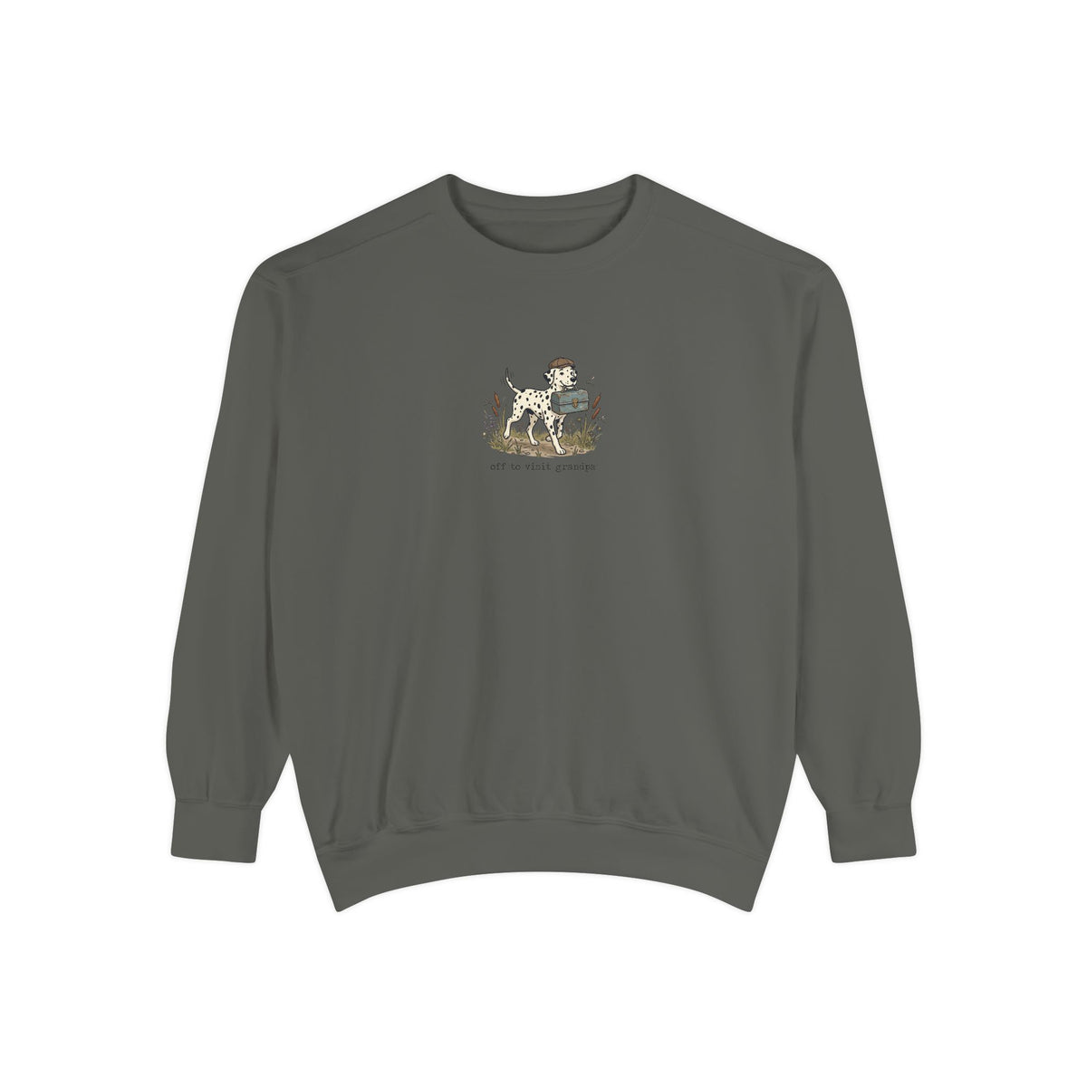 Off To Visit Grandpa - Comfort Colors 1566 Crewneck Sweatshirt