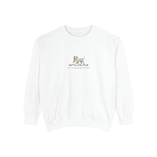 Off To Annoy My Brother - Comfort Colors 1566 Crewneck Sweatshirt