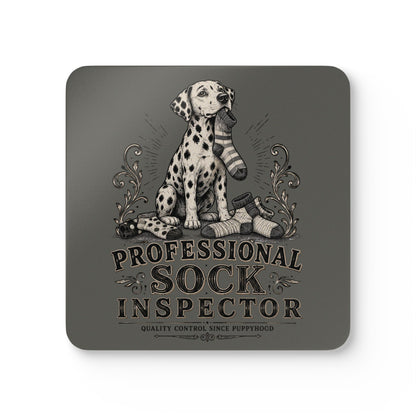 Professional Sock Inspector - Corkwood Coaster Set - Pepper
