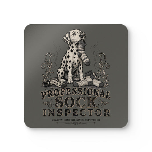 Professional Sock Inspector - Corkwood Coaster Set - Pepper