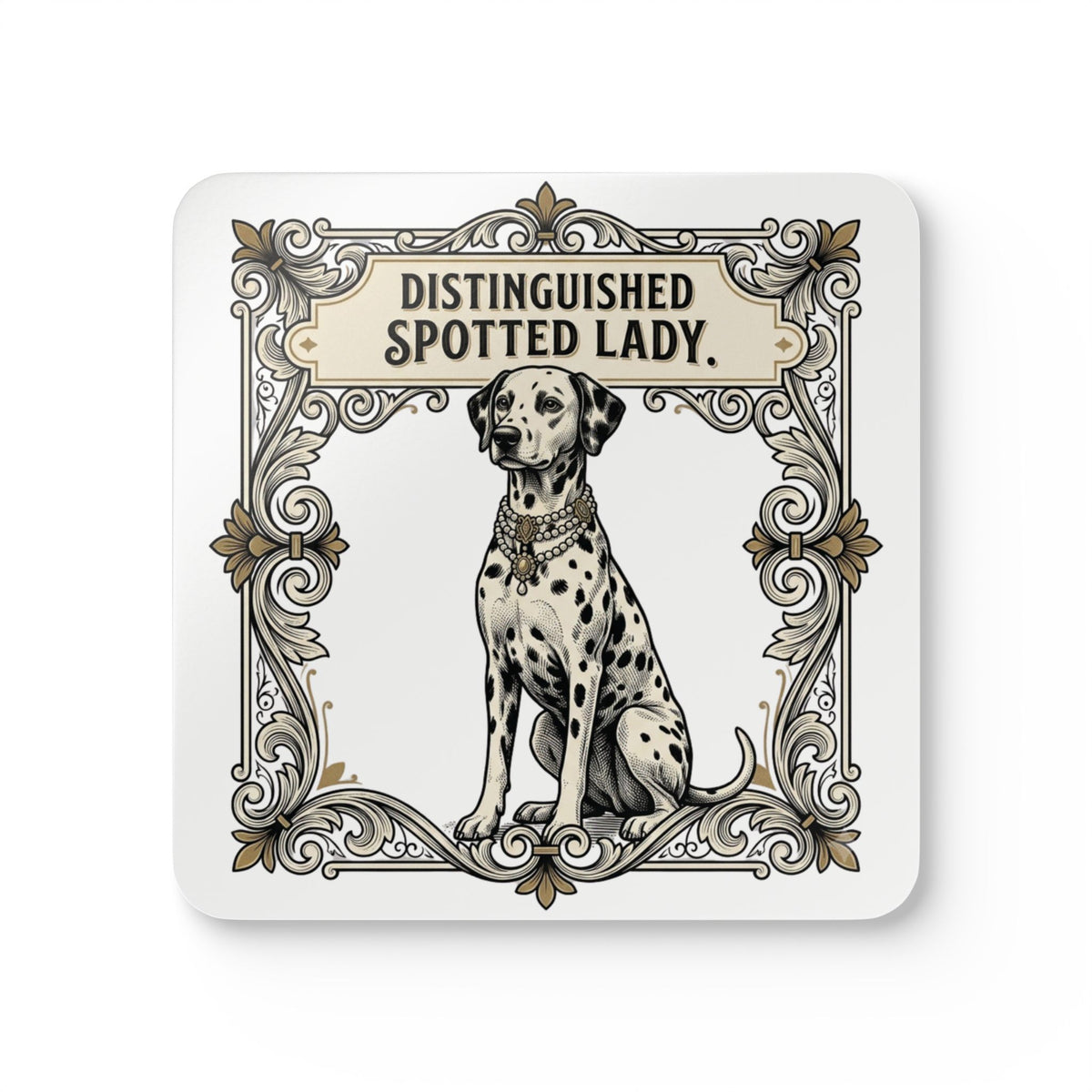 Distinguished Spotted Lady - Corkwood Coaster Set