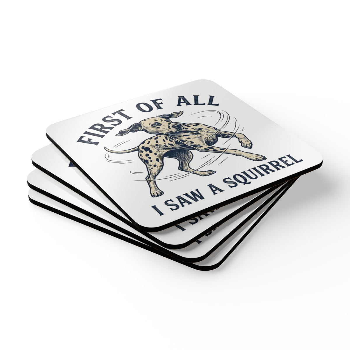 First of All I Saw A Squirrel - Corkwood Coaster Set