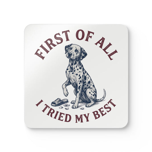 First of All I Tried My Best - Corkwood Coaster Set