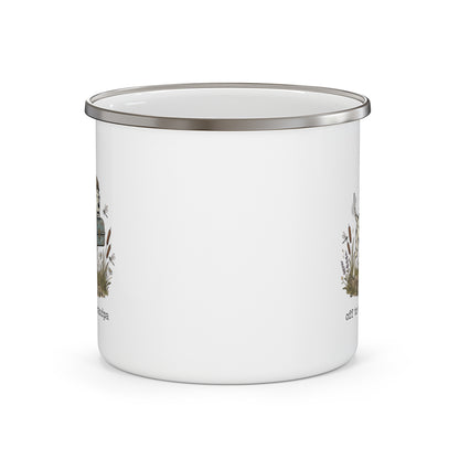 Off To Visit Grandpa -  Enamel Mug 12oz