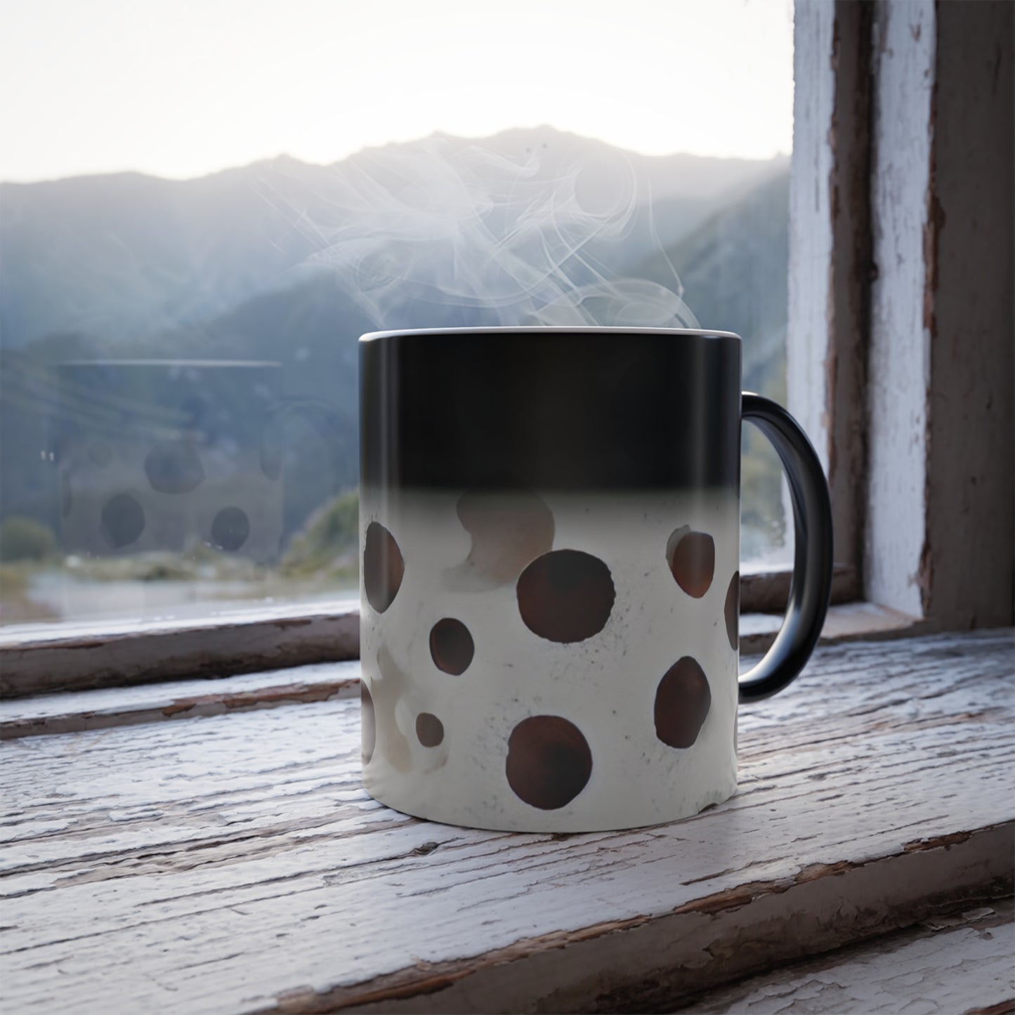 02 Liver Brown Dots Color-Changing Mug